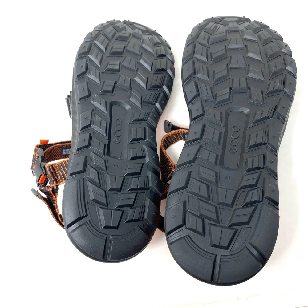 ECCO Men’s Exowrap Sandals Cognac/Black Size 47 (US 13–13.5) New in Box